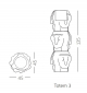Кашпо пластиковое светящееся SLIDE Threebu Totem Pot 3 Lighting полиэтилен белый Фото 2