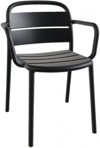 Кресло пластиковое PAPATYA Balat-K стеклопластик антрацит Фото 1