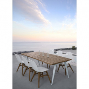 Стул пластиковый Garden Relax Talis стеклопластик, тик белый Фото 12