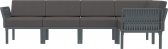 Комплект пластиковой мебели Siesta Contract Portofino Lounge Corner стеклопластик, полипропилен, полиэстер темно-серый, темно-серый Фото 6