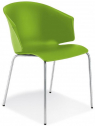 Кресло пластиковое PEDRALI Grace сталь, стеклопластик зеленый Фото 1