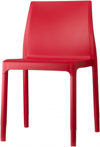 Стул пластиковый Scab Design Chloe Trend Chair Mon Amour алюминий, технополимер красный Фото 1