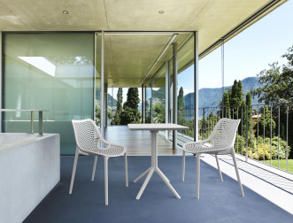 Стол пластиковый складной Sky Folding Table 60, белый, 600х600х740 мм