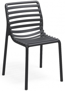 Комплект пластиковых стульев Nardi Doga Bistrot Set 4 стеклопластик антрацит Фото 4
