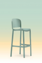 Стул барный пластиковый PEDRALI Dome стеклопластик светло-зеленый Фото 8