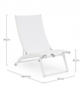 Кресло-шезлонг текстиленовое складное Garden Relax Taylor алюминий, текстилен белый Фото 2