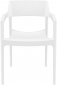 Кресло пластиковое Siesta Contract Tulum стеклопластик, полипропилен белый Фото 9