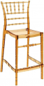 Стул прозрачный полубарный Siesta Contract Chiavari Bar 65 поликарбонат янтарный Фото 1