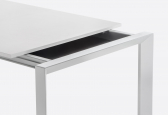 Стол раздвижной PEDRALI More сталь, алюминий, меламин белый Фото 7