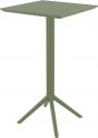 Стол пластиковый барный складной Siesta Contract Sky Folding Bar Table 60 сталь, пластик оливковый Фото 5