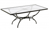 Стол металлический обеденный Sifas Kross алюминий, стекло Фото 1