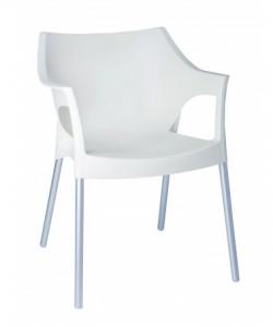 Кресло пластиковое Resol Pole armchair алюминий, полипропилен белый Фото 1