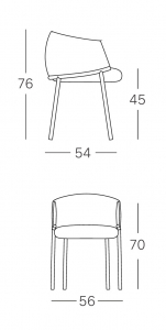 Кресло металлическое c обивкой Scab Design Koala сталь, технополимер, шерсть антрацит, желтый Фото 2