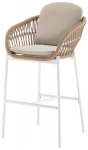 Кресло плетеное барное с подушками Elba