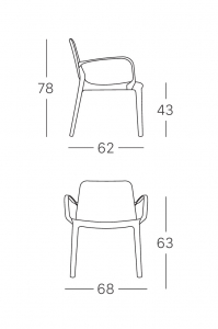 Кресло пластиковое Scab Design Ginevra Lounge стеклопластик лен Фото 2