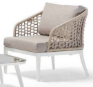 Кресло плетеное с подушками Grattoni Kos алюминий, роуп, олефин Фото 1