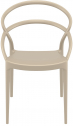 Кресло пластиковое Siesta Contract Pia стеклопластик бежевый Фото 5