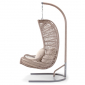 Кресло подвесное плетеное Grattoni Leaf алюминий, роуп, олефин антрацит, коричневый, песочный Фото 5
