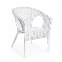 Кресло плетеное с подушкой Garden Relax Alliss натуральный ротанг белый Фото 2