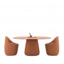 Стол обеденный ламинированный Qeeboo Cobble 160 полиэтилен, компакт-ламинат HPL терракотовый Фото 6