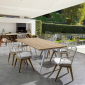 Кресло плетеное с подушкой Garden Relax Mauren тик, искусственный ротанг, sunbrella белый Фото 8