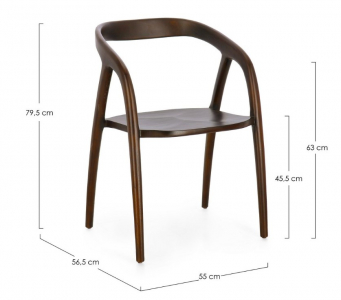 Кресло деревянное Garden Relax Dotty тик черный Фото 2