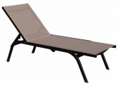 Шезлонг-лежак металлический Magnani Style алюминий, текстилен Фото 1