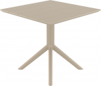 Стол пластиковый Siesta Contract Paris Table 80 сталь, пластик бежевый Фото 6