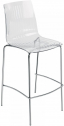 Стул прозрачный барный PAPATYA X-Treme BSL сталь, поликарбонат хромированный, прозрачный Фото 1