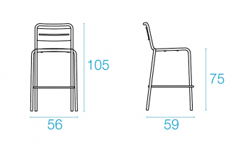 Стул металлический барный-thumbs-Фото3