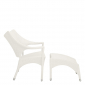 Подставка для ног плетеная JANUS et Cie Amari алюминий, искусственный ротанг известняковый Фото 8