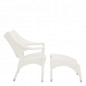 Подставка для ног плетеная JANUS et Cie Amari алюминий, искусственный ротанг известняковый Фото 8