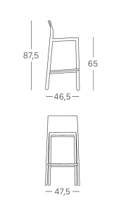 Комплект пластиковых полубарных стульев Scab Design Kate Set 4 технополимер зеленый Фото 2