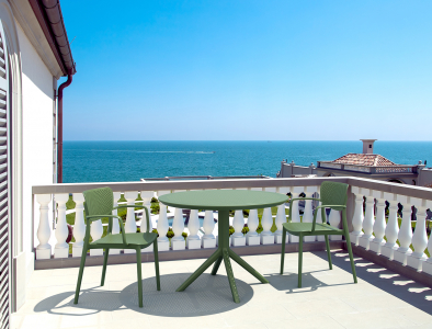 Стол пластиковый Siesta Contract Sky Table105 сталь, пластик оливковый Фото 5
