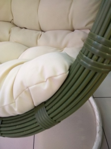 Кресло плетеное подвесное JOYGARDEN Bamboo алюминий, сталь, искусственный ротанг зеленый Фото 4