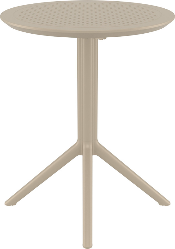 Стол пластиковый складной Sky Folding Table 60, бежевый, 600х740 мм