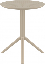 Стол пластиковый складной Sky Folding Table 60, бежевый, 600х740 мм