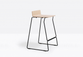 Стул деревянный полубарный PEDRALI Osaka сталь, фанера беленый ясень, черный Фото 10