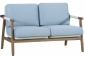 Диван деревянный двухместный Tagliamento Apoyo акация, роуп, олефин грецкий орех, голубой Фото 15