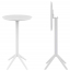 Стол пластиковый барный складной Siesta Contract Sky Folding Bar Table 60 сталь, пластик белый Фото 1