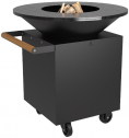Очаг гриль на колесах ReeHouse OFYR 100 PRO кортеновая сталь черный Фото 1