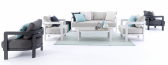 Комплект металлической лаунж мебели Garden Relax Presley алюминий, ткань, стекло угольный Фото 8