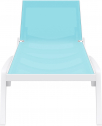 Шезлонг-лежак пластиковый Siesta Contract Pacific стеклопластик, текстилен белый, голубой Фото 12