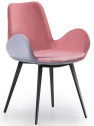 Кресло с обивкой MIDJ Dalia PB M_Q TS сталь, ткань черный, розовый, стальной Фото 1
