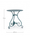 Стол металлический обеденный Garden Relax Etienne сталь океан Фото 2