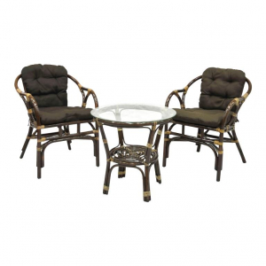 Комплект кофейный Ecodesign Terrace Set натуральный ротанг темно-коричневый Фото 6