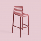 Стул пластиковый барный Nardi Doga Stool стеклопластик марсала Фото 6