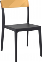Стул пластиковый Siesta Contract Flash стеклопластик, поликарбонат черный, янтарный Фото 1