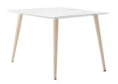 Стол ламинированный PEDRALI Babila ясень, алюминий, компакт-ламинат HPL беленый ясень, белый мрамор Фото 1