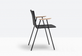 Кресло деревянное PEDRALI Osaka ясень, сталь, фанера черный ясень, черный Фото 7